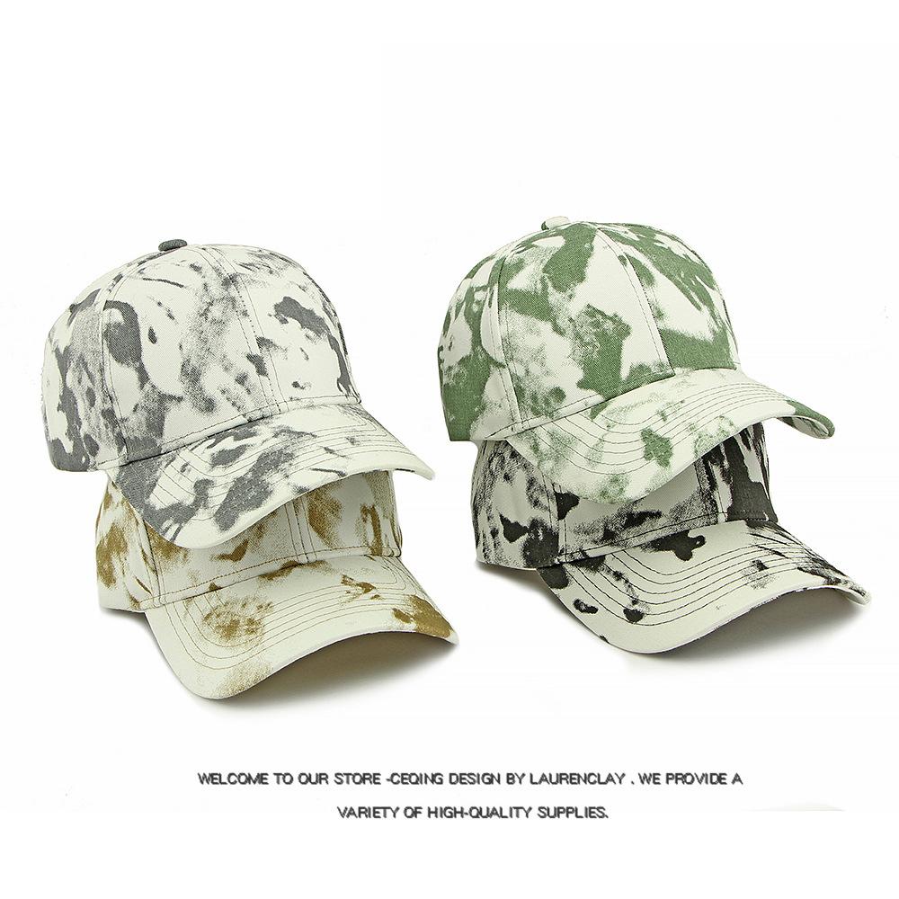 Tie-Dyed Baseball Cap Men Outdoor Sunscreen Sun Hat Women Graffiti Sunscreen Cap
