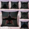 Fighter Jet Enthusiast Cool Cushion Cover Natural Linen Organic Fabric DoubleSided Printing Sofa Home Decor Gift Pillow Case