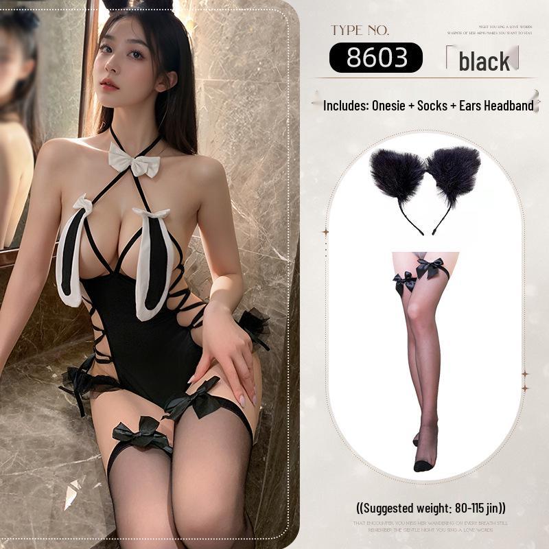 Sexy Bunny Girl Cosplay Dessous: Fantasy Cutout Temptation Einteiler