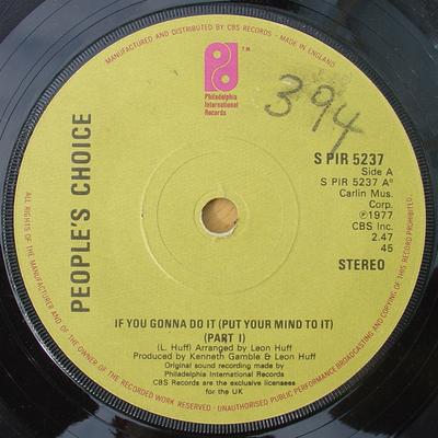 7inch Record PEOPLE'S CHOICE - If You Gonna Do It (Put Your Mind T SPIR5237 Philadelphia In 1977 UK Soul/Funk Used