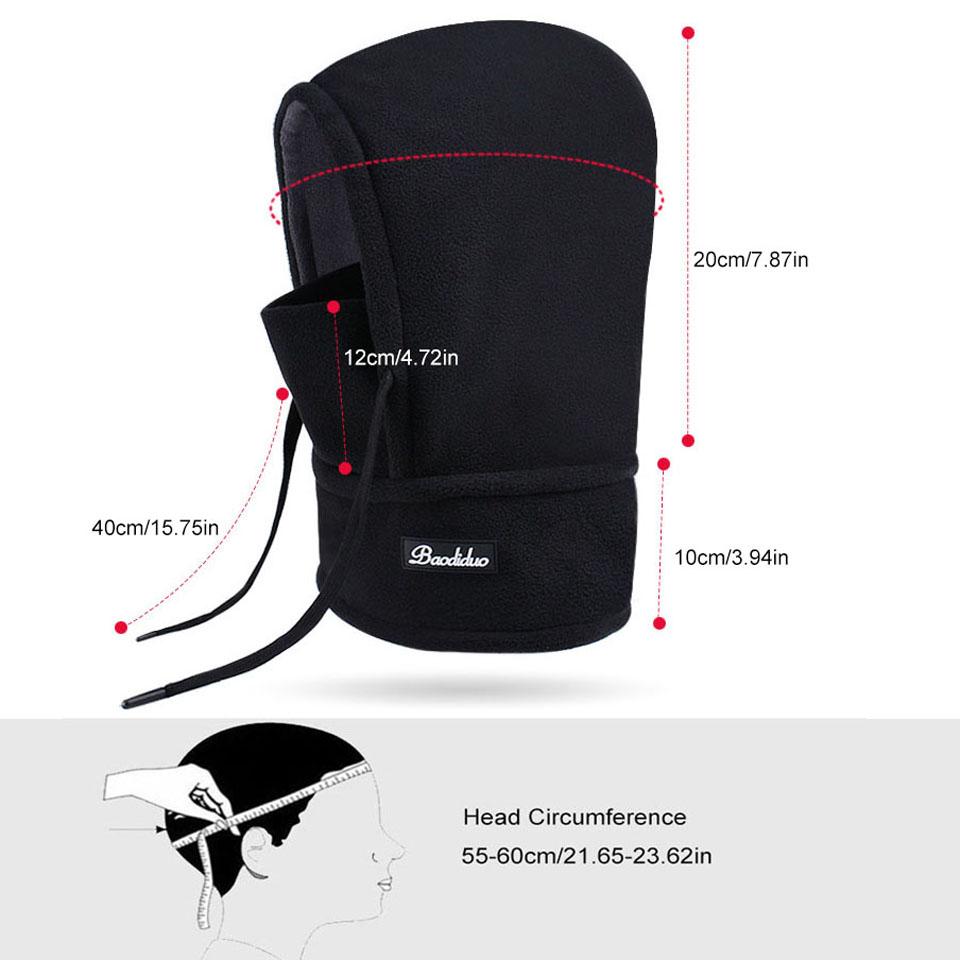 Gobygo Winter Ear Protectors The Neck Guard Mask And Cap Are Integrated Thickened Plush Lining Outdoor Skiing Cycling Men Women