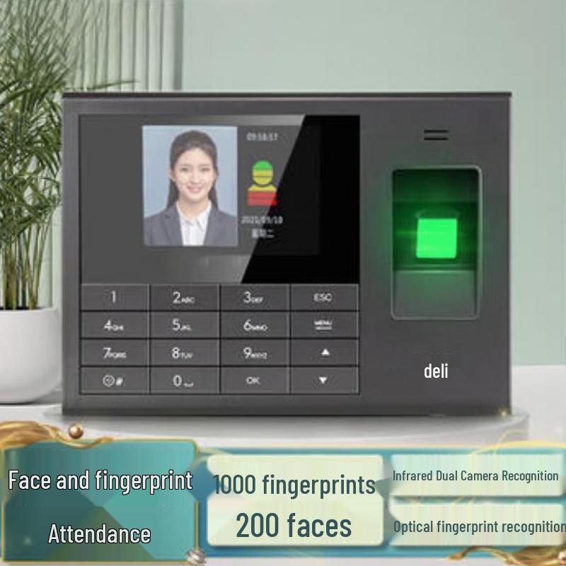 Smart Facial & Fingerprint Recognition Time Attendance Machine