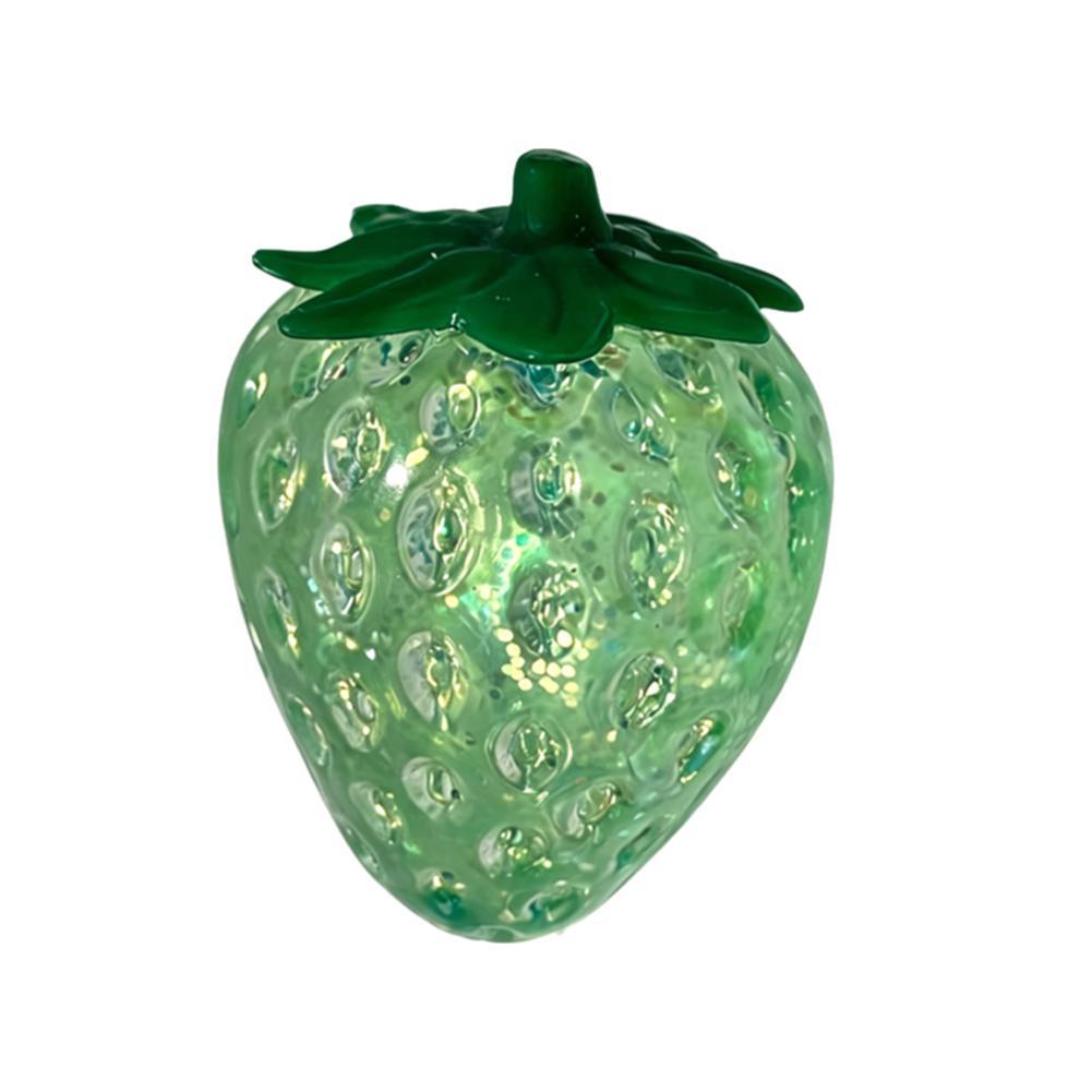 Squishy Aardbei Stressbal Speelgoed Creatieve Aardbei Geen Terugslag Knijp Fidget Speelgoed ASMR Sensorisch Stressverlichtend Speelgoed groen