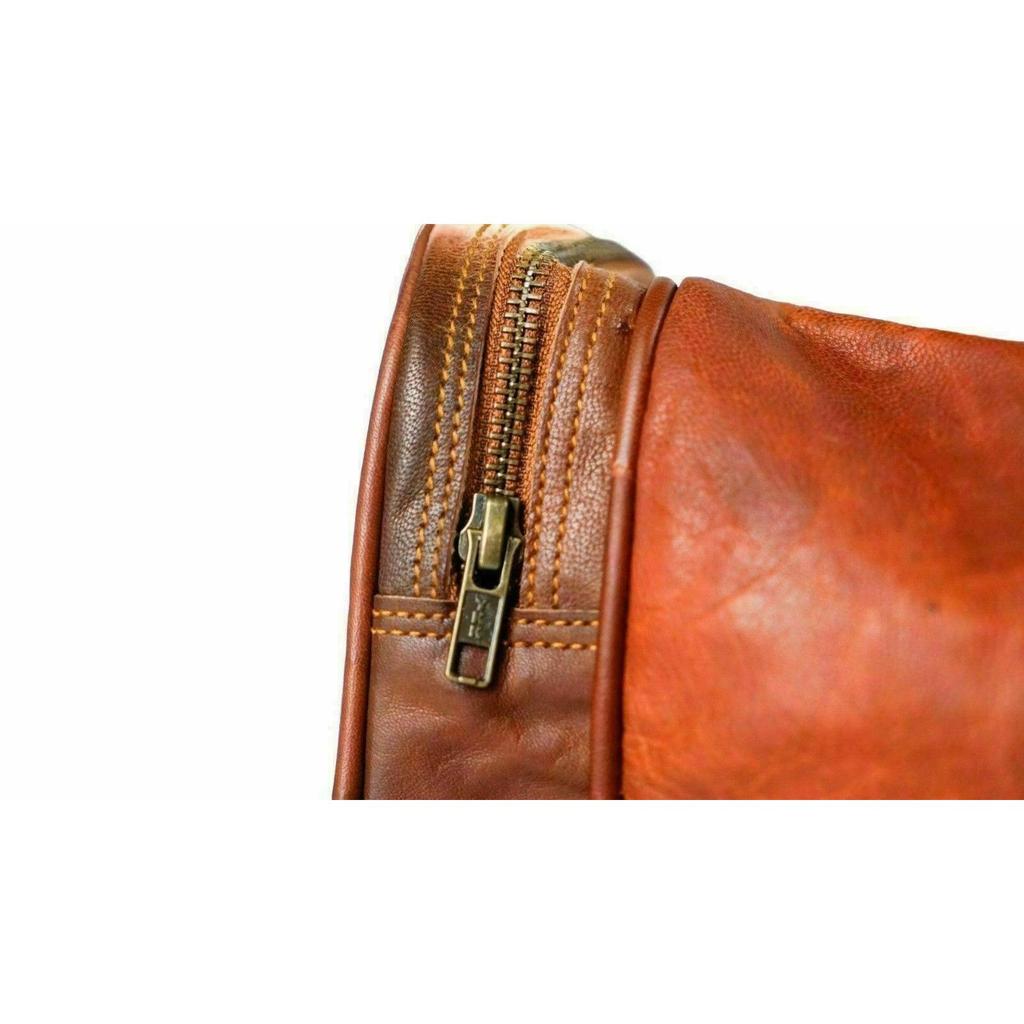 Jednodenní pánská cestovní taška do posilovny z pravé kozí kůže Vintage Duffel