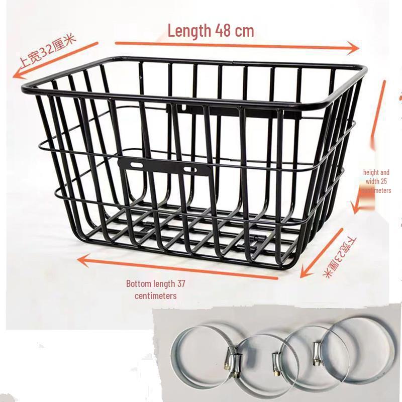 Waterproof Rear Bike Basket for Electric Bikes and Scooters - Thickened Design, Ideal for Students