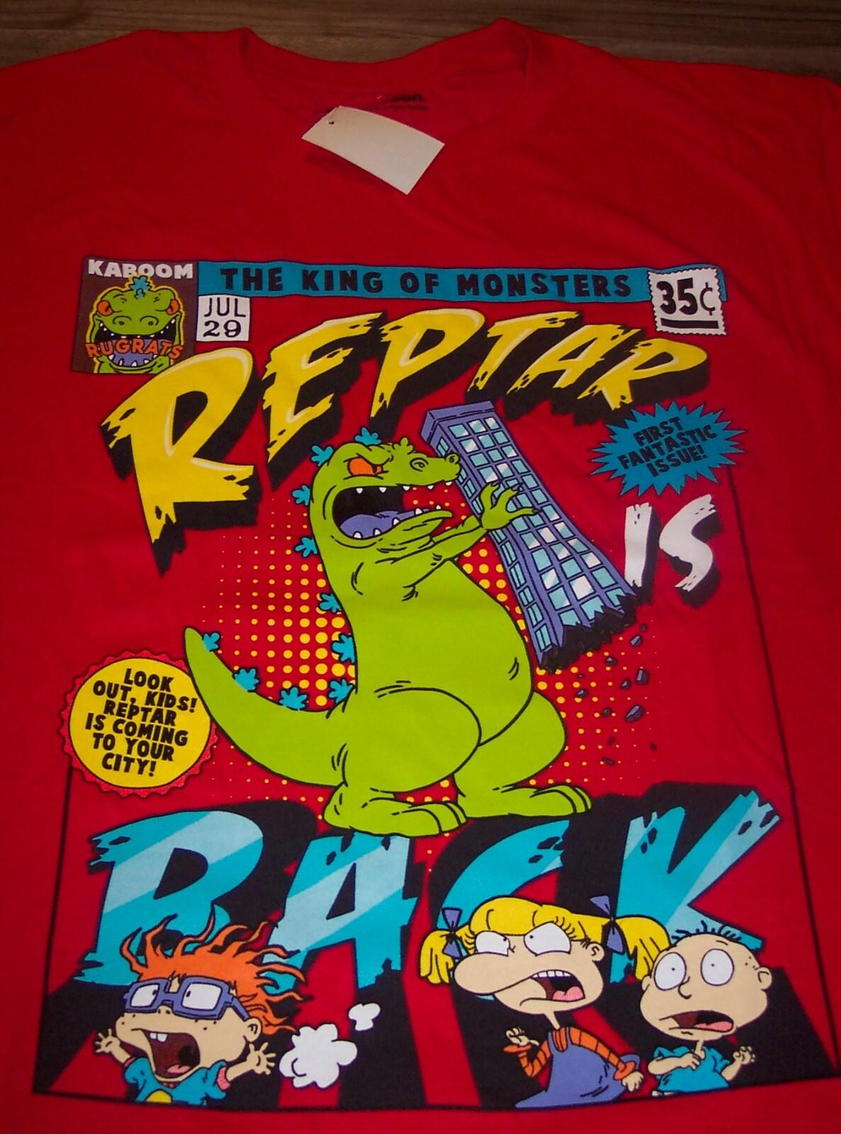 Nickelodeon Rugrats REPTAR DINOSAUR as Godzilla T-shirt XL NEW w TAG 1990 XXXXL