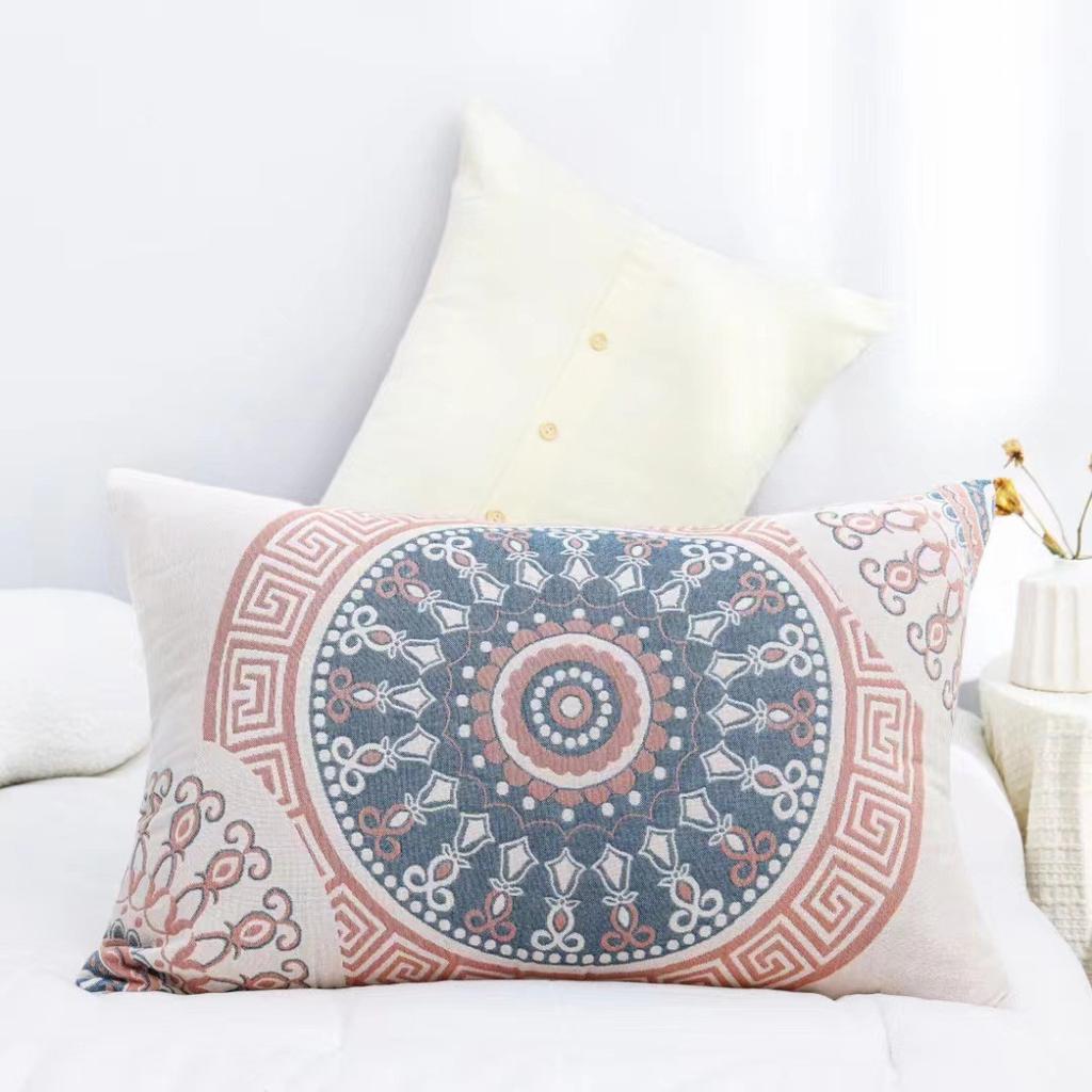 Simple Gauze Thickened Cotton Pillowcases, A Pair of Soft Cartoon European Cotton Simple Pillowcases, Non-slip and Non-falling Off