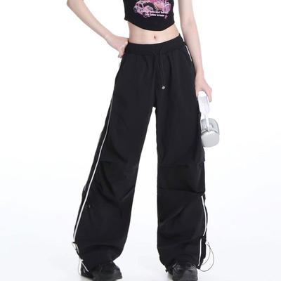 Summer Thin Quick-Dry American Style Wide-Leg Straight-Leg Loose Casual Jazz Street Dance Parachute Cargo Pants - Trendy Fashion