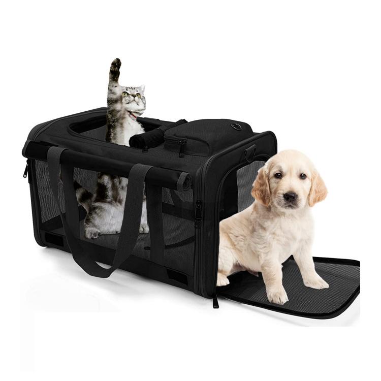 Large Capacity Pet Travel Bag: Handheld, Single Shoulder, Crossbody, Lightweight, Airline Approved