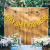 50th Birthday Decorations Banner for Women Men Gold Glitter Paper Party Elegant Decoration Adults Hanging Garland Supplies