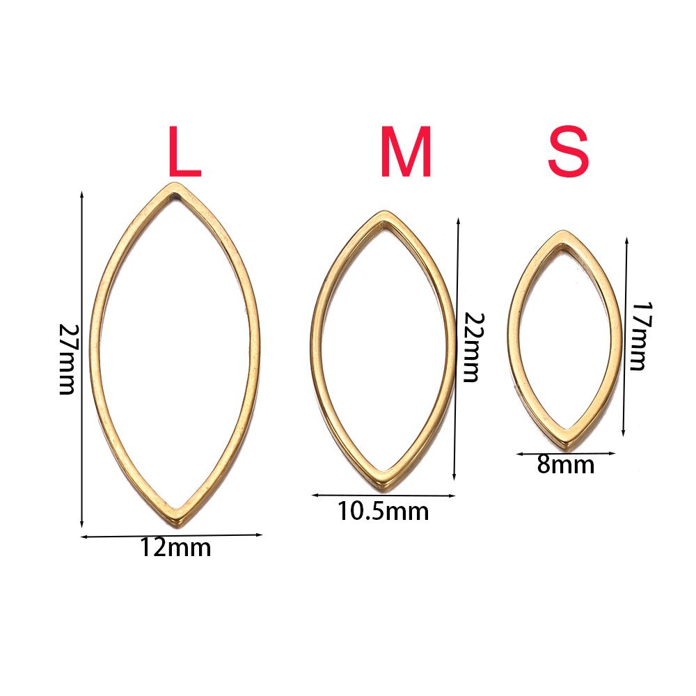 10pcs Stainless Steel Geometric Star Cross Round Frame Earrings Charms Connectors for Necklaces Earrings Jewelry Making Supplies