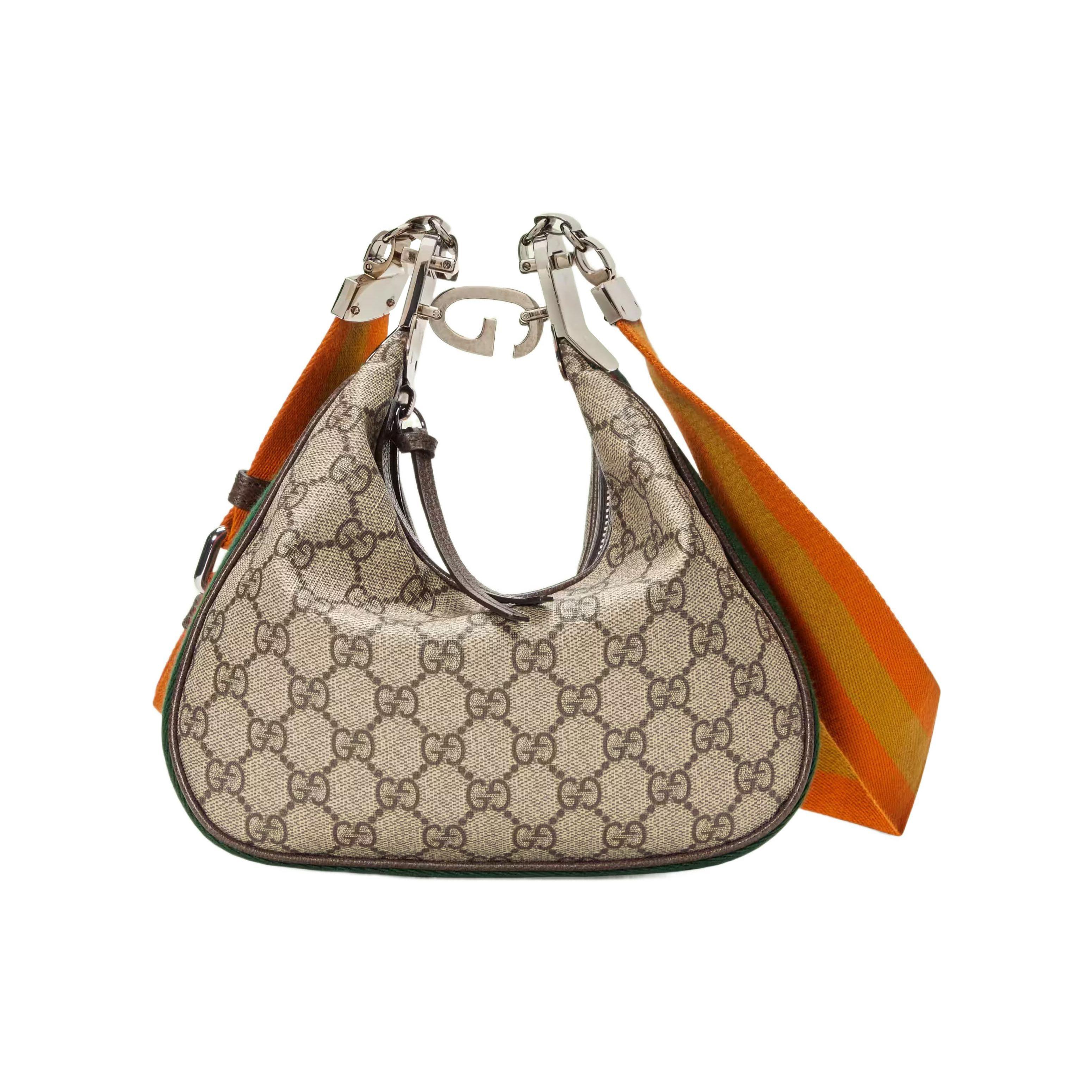 

Жіноча сумка через плече Gucci, Канва GG Supreme з оздобленням з коричневої шкіри, Класична вінтажна повсякденна офісна сумка 699409-96GRN-4091 Gift Set(Basic Set+Box+Shopping Bag)