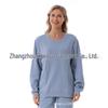 Maternity Fashion Spring/Autumn Two-Piece: Breastfeeding-Friendly Sweatshirt & Wide-Leg Pants Set for 2025