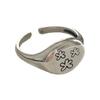 Flower Shape Finger Rings Delicate Geometric Open Rings Eye Catching Finger Jewelry Suitable for Daily Party Wear