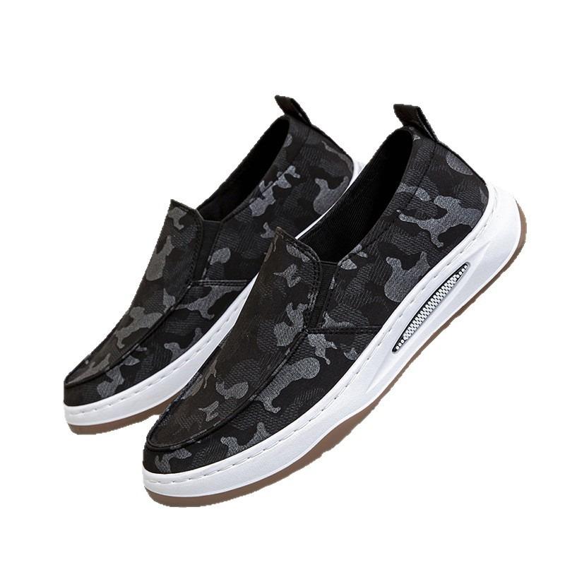 Men's shoes season breathable old Beijing cloth shoes casual men's canvas shoes lazy one pedal soft-soled work shoes