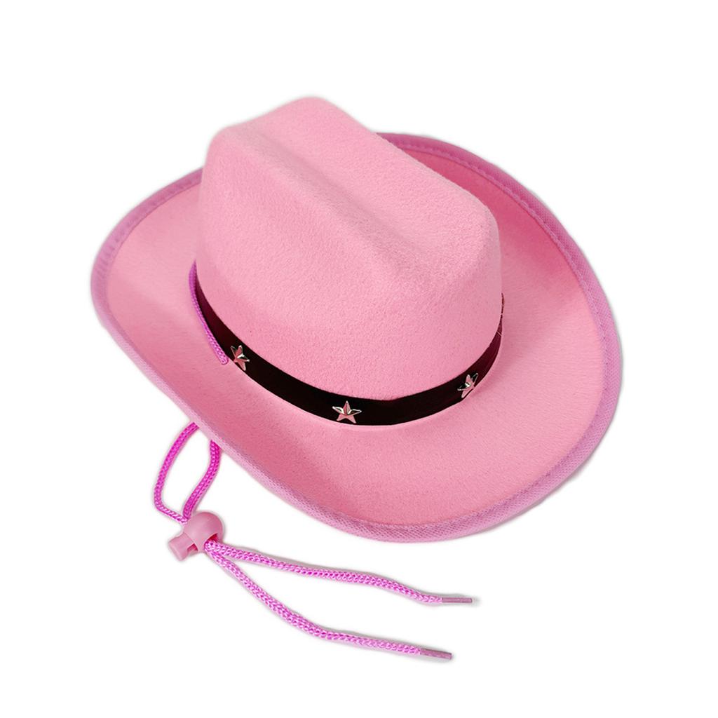 Cappelli da Cowboy Resistenti per Bambini dai 3 ai 12 Anni con Eleganti Borchie a Stella e Vestibilità Regolabile