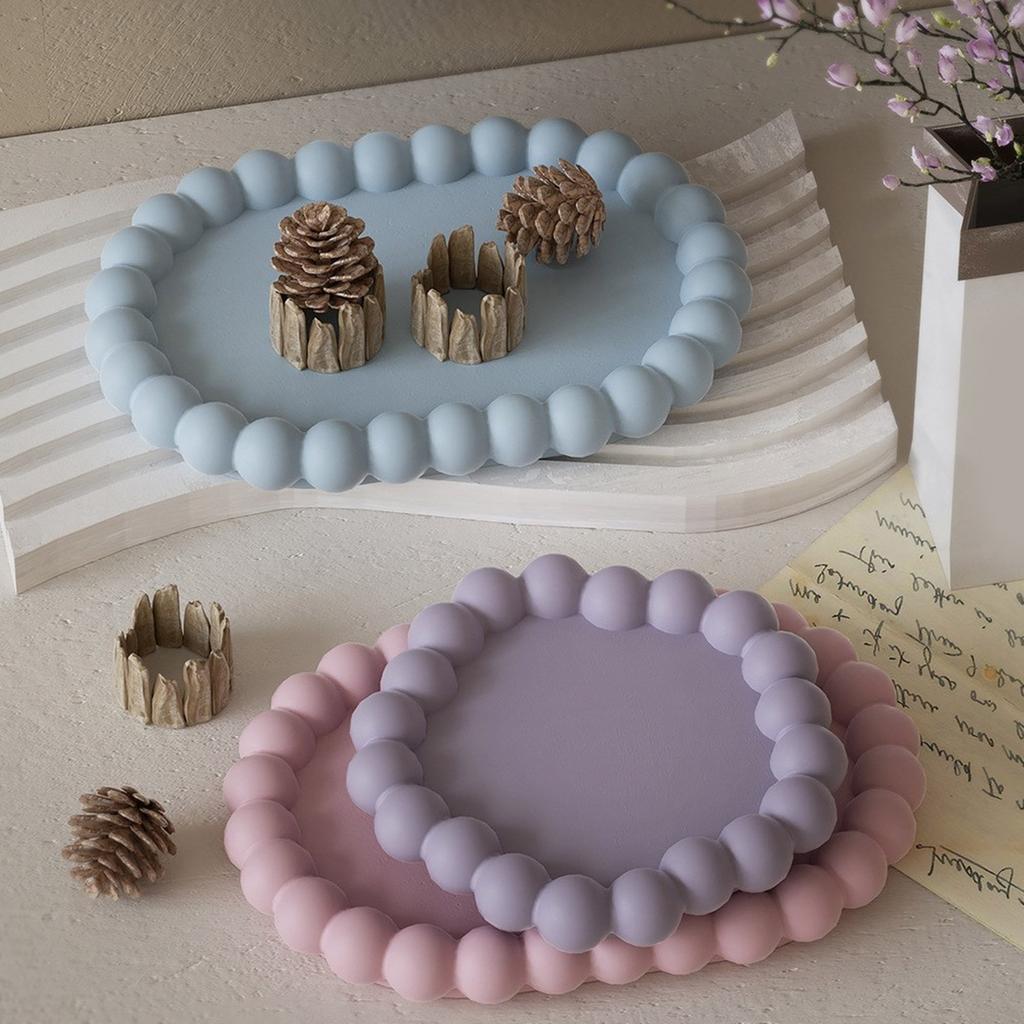 Set of 6 Epoxy Mould for Plate Silicone Coaster Making Moulds Cup Mat Mold Geometric Shaped Jewelry Storage Tray Molds