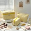 Travel Storage Organizer With Stripe Pattern Polyester For Womens Toiletry And Makeup Bag