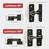 Gate Latch with Luminous Safety Door Lock Heavy Duty Zinc Alloy Anti-theft Latch Lock with Ball