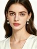 Real Natural Freshwater White Pearl Earrings Woman,Cute 925 Silver Pearl Earring Dangle Wife Girl Gift Pink Black