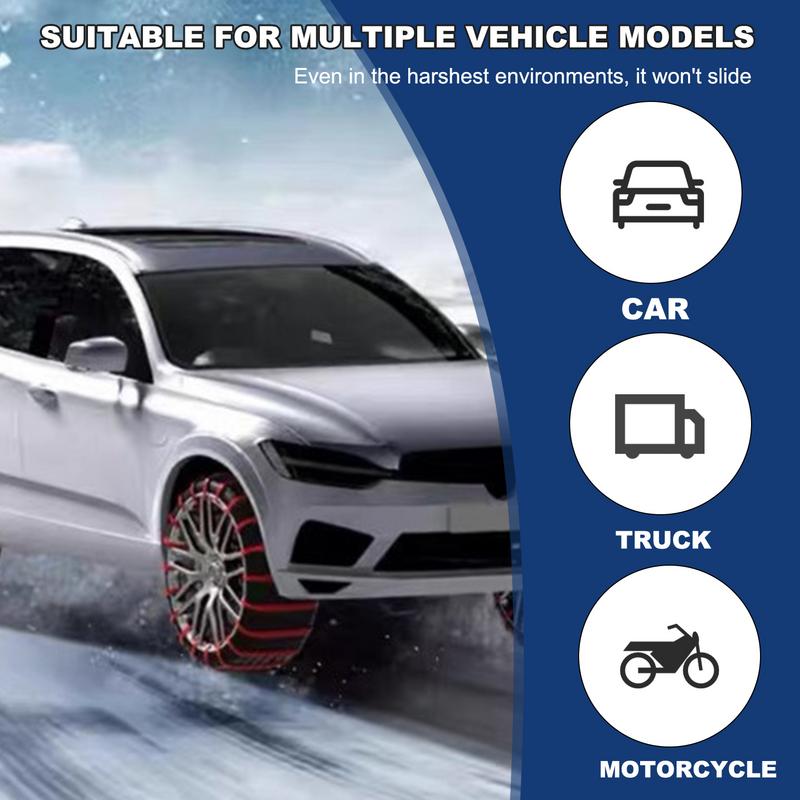 

Ланцюги протиковзання для шин Зносостійкі Ланцюги для автомобільних шин Автомобільні снігові шкарпетки для шин Засіб для покращення зчеплення на снігу Зимовий аксесуар GERMANY