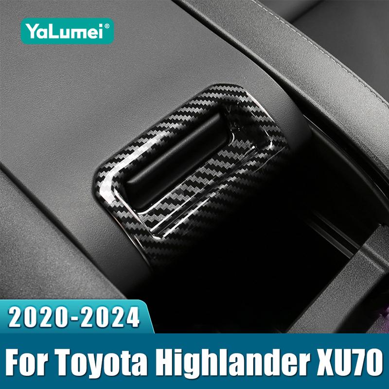 For Toyota Highlander XU70 Kluger     2024 Car Armrest Box Handle Decoration Covers Sticker Trim Accessories