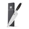 WILDMOK 8-Inch Chef Knife Professional Stainless Steel Chef Knife with Black Handle Kitchen Slicing Knife