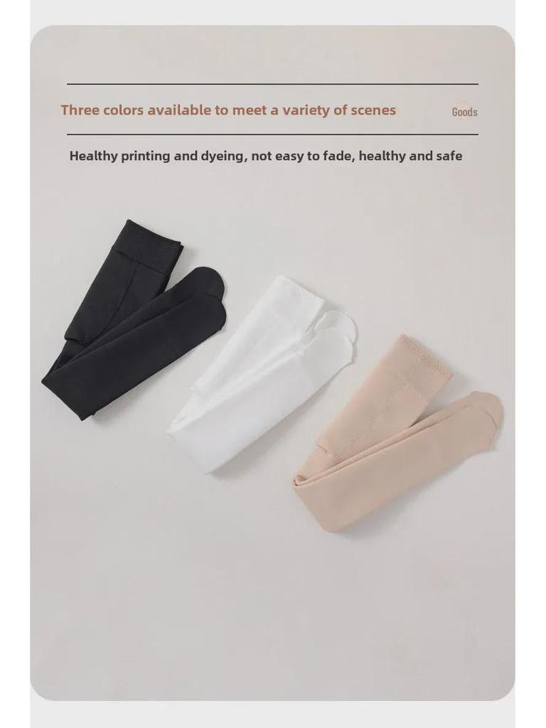 1562 Girls' Plus Velvet Thick Warm Dance Pantyhose - Autumn/Winter 2024