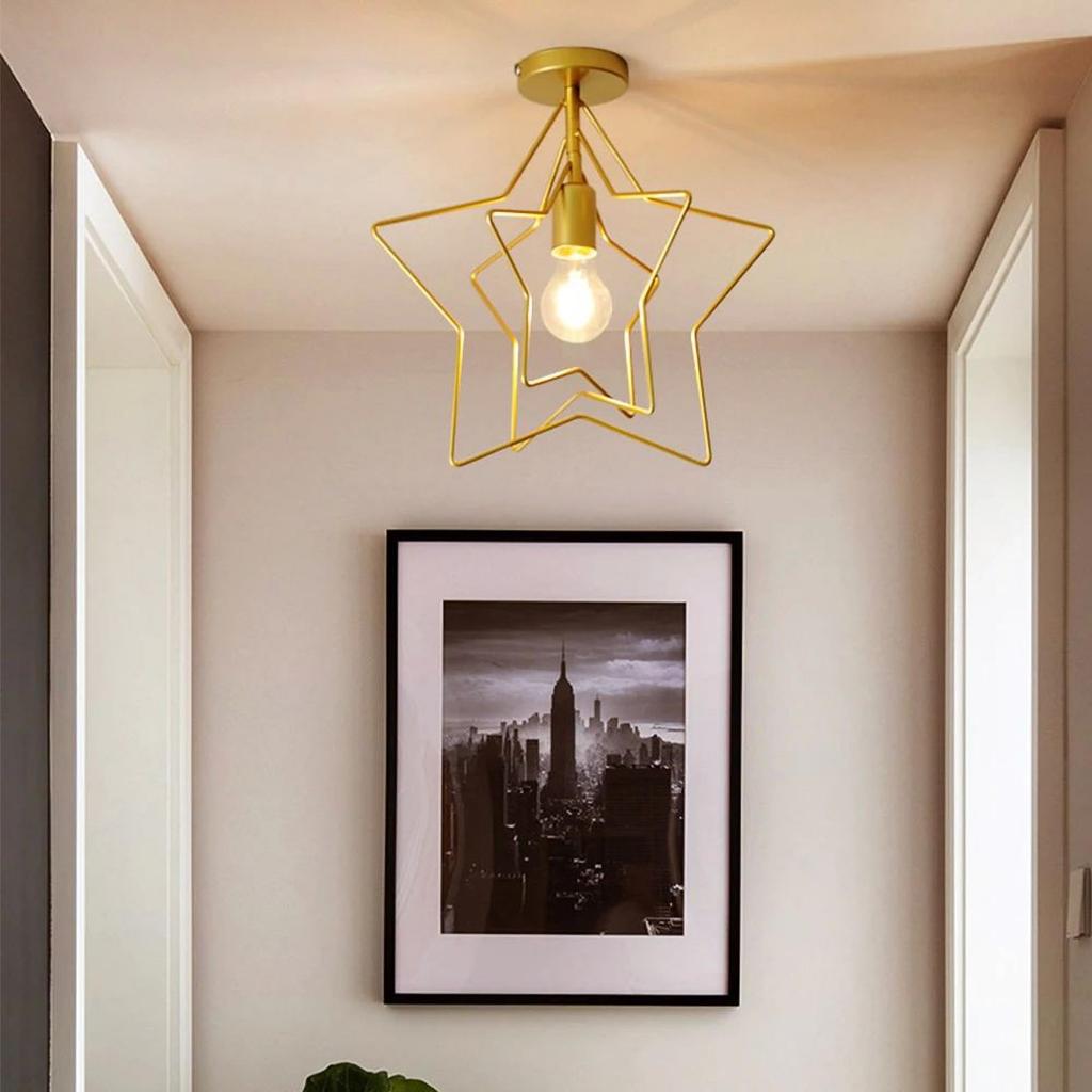 Chikazari Ceiling Pentagon Nordic Indoor Industrial Stylish Ceiling for Living Dining Stylish Light, Shape, Retro, Creative, Lighting, Style,