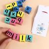 Cards Flash Cards English Words Card Puzzle Game Alphabet Spelling Game Letter Spelling Block