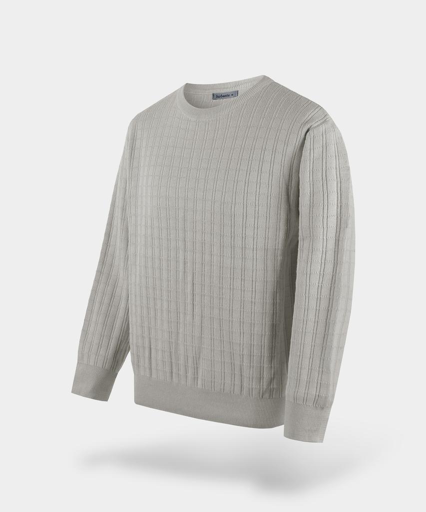 BIRBANTE Washable Cotton Square Round Knit - Ivory