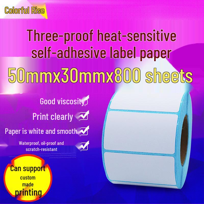 Durable 50x30mm Thermal Barcode Label Stickers - 800 Count In Stock белый