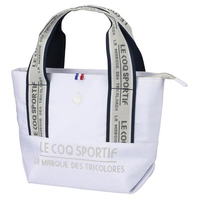Coq Mini Tote Bag Logo Tape Design Cart Bag Round Golf QQCXJA43 WH00 [Le Sportif] Women's (White)