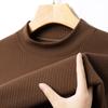 Winter Semi-turtleneck German Velvet Micro-elastic Long-sleeved T-shirt, Youth Light Luxury Casual No-iron Warm T-shirt