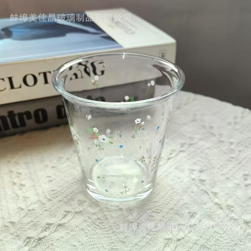 Meijiajing Korean Ins Style Glass Coffee Cup American Latte Cup Cold Brew Cup