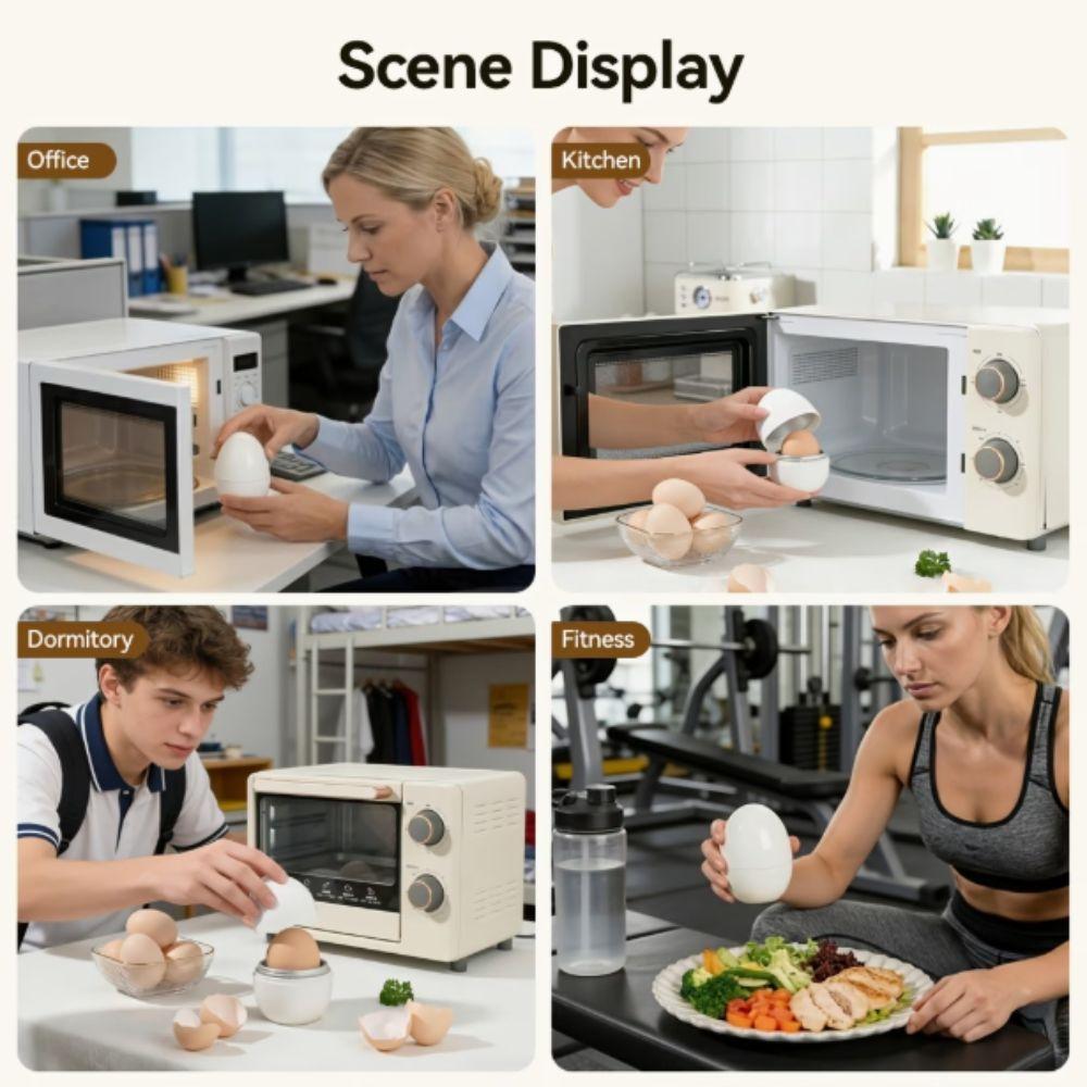 Quick Cooking Microwave Egg Steamer Easy Clean Egg Steamer Gadgets Egg Boiler Home Cooking