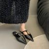 Mode High Heels Damenmode Spitzschuh Flacher Ausschnitt Fußbedeckend Rutschfest Verschleißfest Niedrige Schuhe Zehenbedeckende Slipper