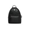 New MCM Stark Backpack Visetos Side Studs Medium Black MMK6SVE38BK001