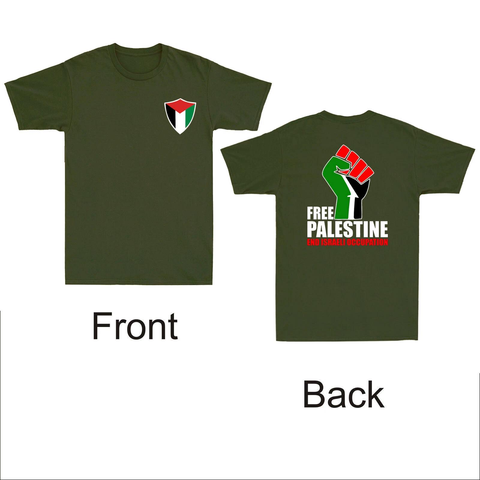 Men s and Women s T-shirts Free Palestine Gaza Freedom End Israeli Occupation Quote Vintage XXL