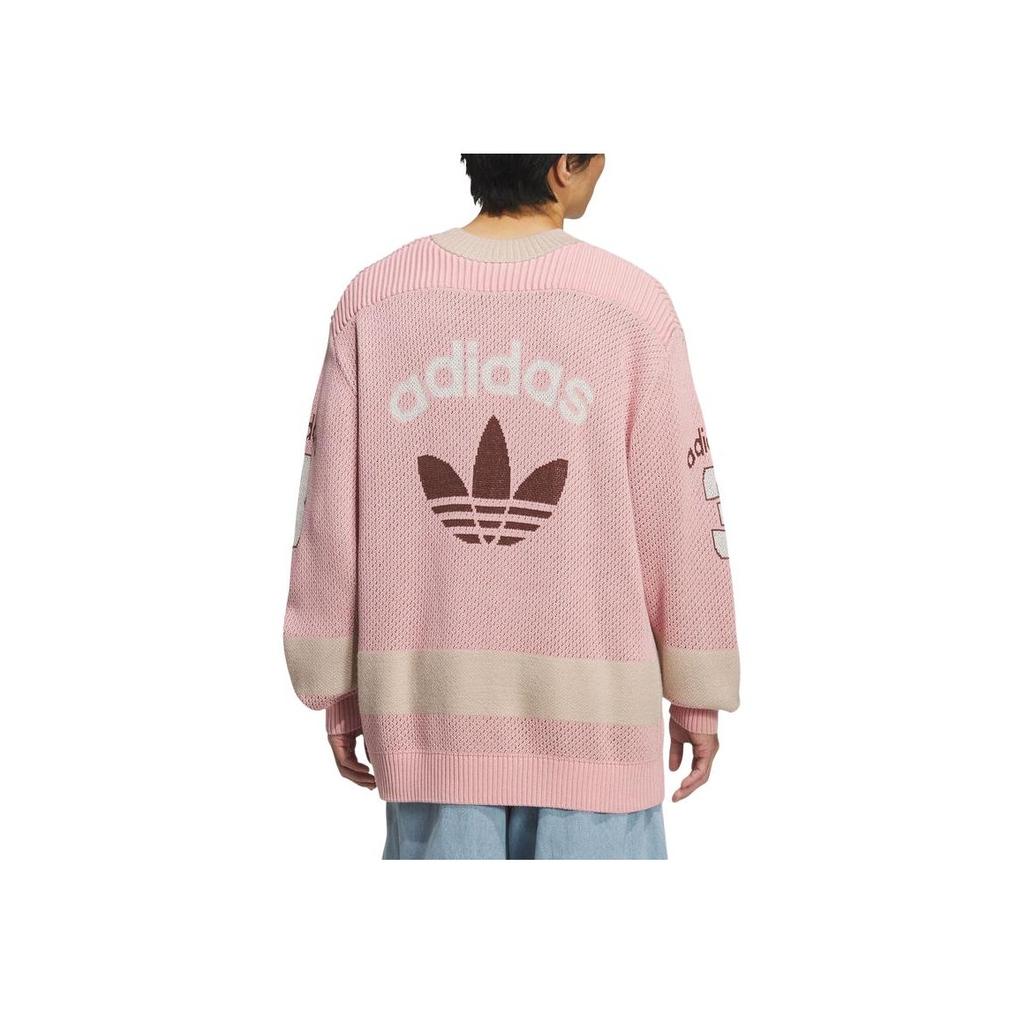 adidas Originals Team Loose V-Neck Pullover Long Sleeve Knit Sweater Men Sweater KF4468