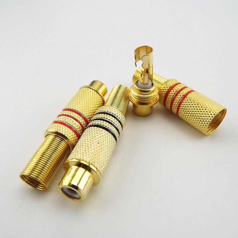 6 шт./лот RCA женский разъем штекер паяный тип аудио видео разъем адаптер разъемы адаптер — фото 4