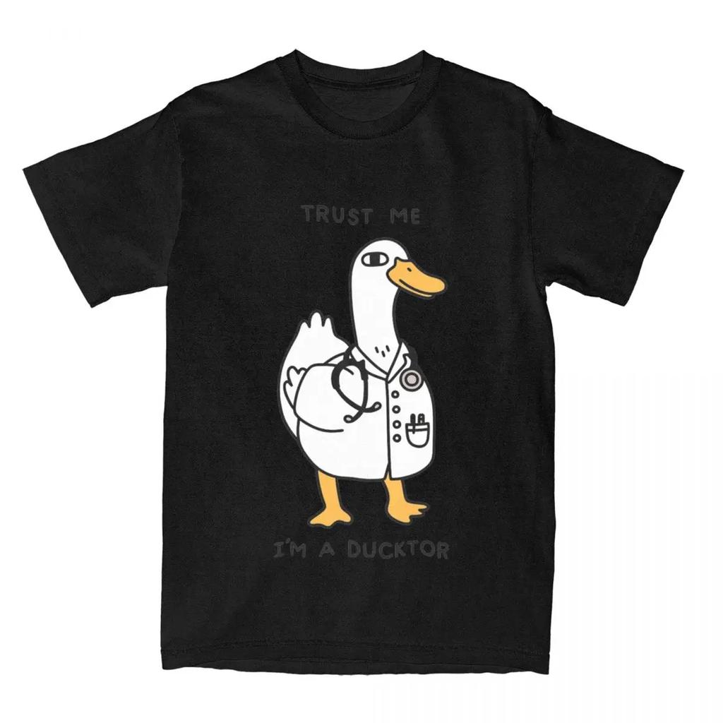 Maglietta Quack Dottore Anatra Uomo Donna Umorismo Scherzo Abbigliamento Magliette Vintage T-Shirt Taglia Grande Vestiti