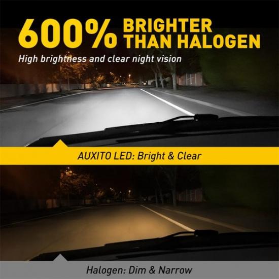 AUXITO H4 LED 9003 Headlight Bulbs 6000K Hi/Lo Beam White Error Canbus Free 2Pcs