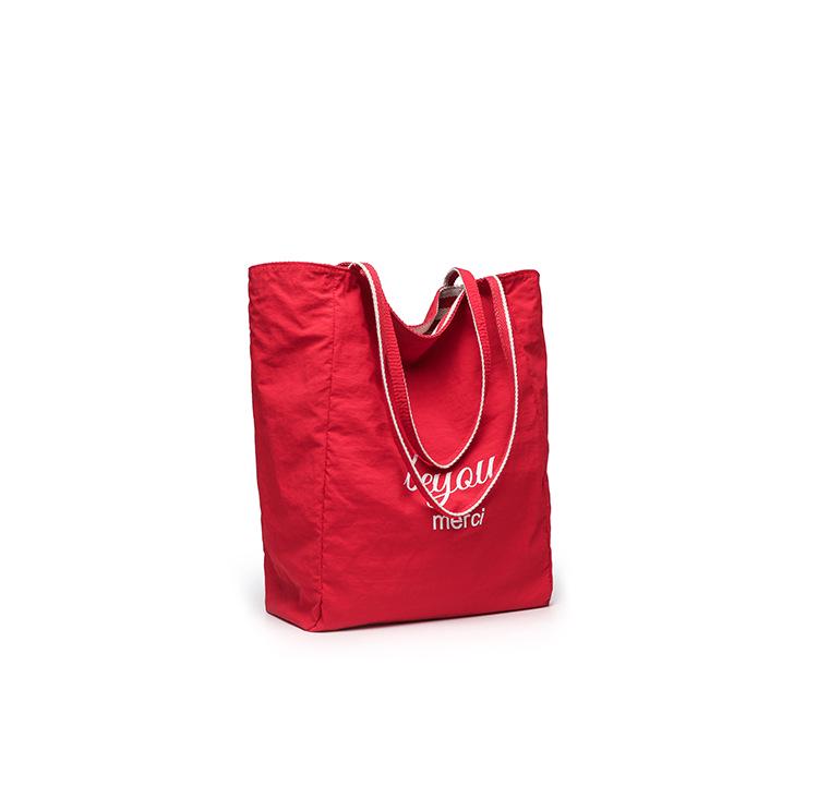 Korean-Style Canvas Shoulder Bag for Women - 2025 Summer Collection, Versatile & Spacious Tote