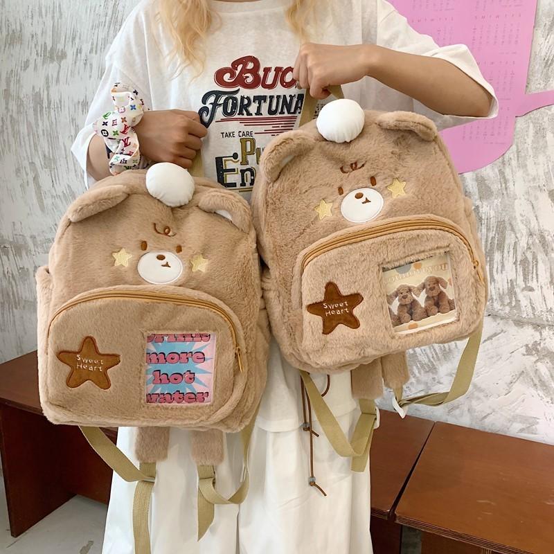 Chickens Bears Squirrels Sheep Cartoon Backpack Teens Lightweight Student Bags