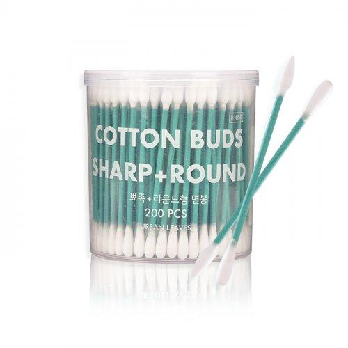 [Urban Leaves] Pure Cotton Swabs Set (Pointed & Round) with Storage Case (2021082502)