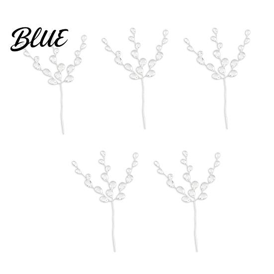 Acrylic Crystal Branches Transparent Faux Branch Christmas Tree Ornament, Bead Drop Stem, Ornaments Clear Beaded Flower Twig Pick for Wedding