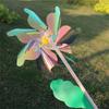 Eye Catching Colorful Reflective Windmill Pinwheels with Stakes for Camping Picnics Garden Decor Kid Parties Decorations