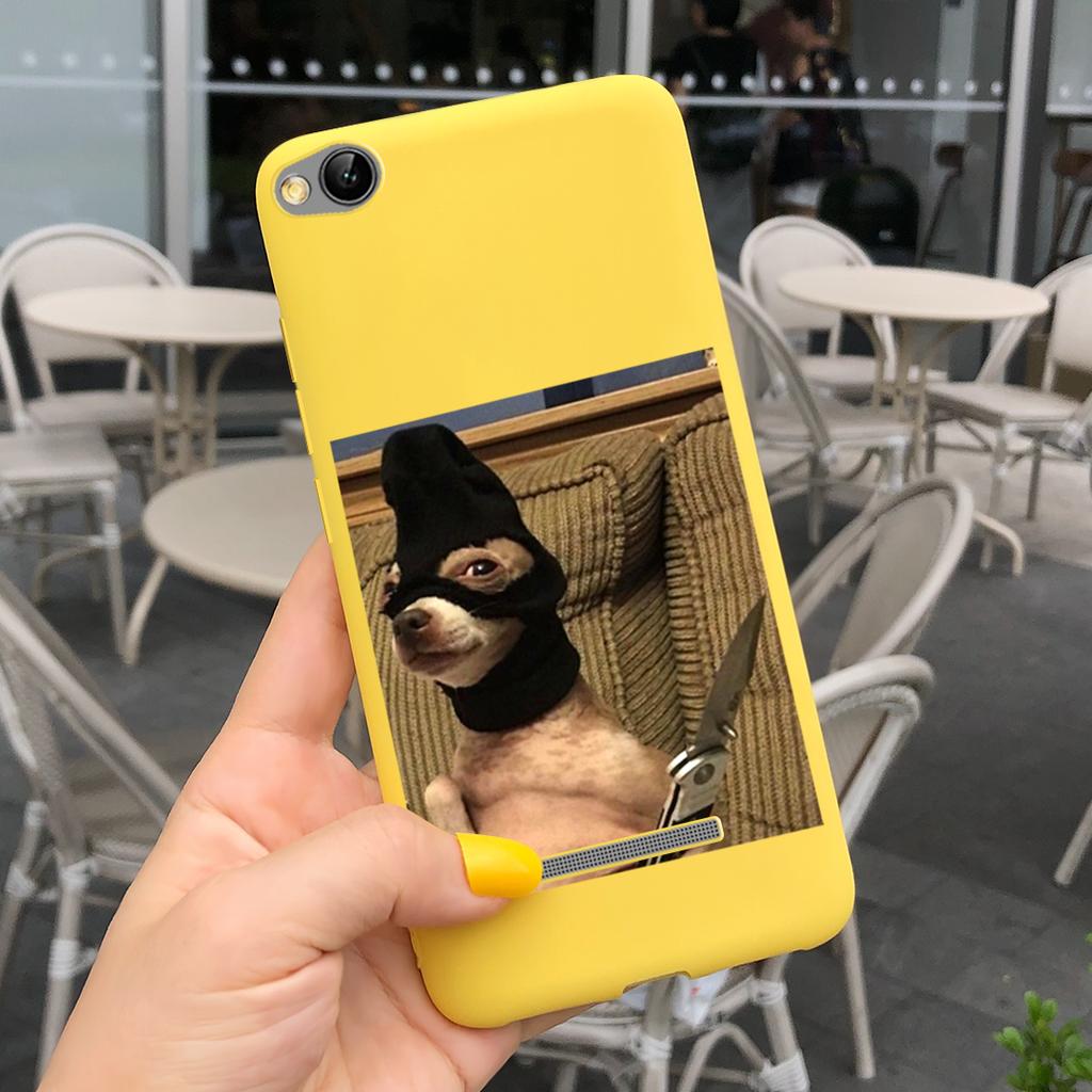 Phone Case For Xiaomi Redmi 4A 5A 6A 7A Case Lovely Cartoon Silicone Cover Candy Color Soft Funda For Redmi 4a 5 a 6a 7a Coque