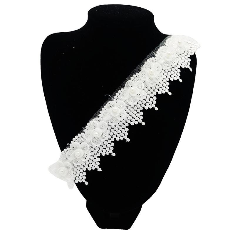 Polyester Light White Barcode Lace Sun Beads Flower Beads Clothing Accessories Diy Creative Accessories Decals
